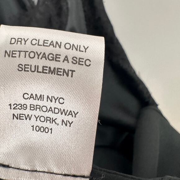 CAMI NYC Lace Trimmed 100% Silk Camisole in Black // L - Picture 10 of 11